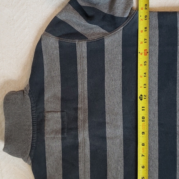 Mini Boden Boys Gray Stripe Henley Pullover Sweatshirt, 11-12Y - Picture 8 of 11